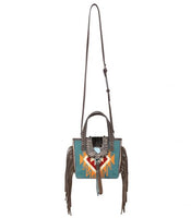 Montana West Cowhide Aztec Small Tote