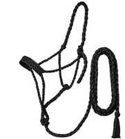 Braided Rope Halter with 10′ Lead