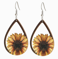 Wooden Dangle Earrings