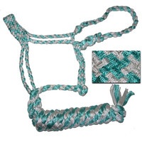 Braided Rope Halter with 10′ Lead