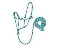Braided Rope Halter with 10′ Lead