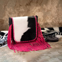 Genuine Leather Fringe Purse Western Crossbody Bag - Montana West