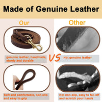 6Ft Leather Dog Leash and Collar Set for Dog