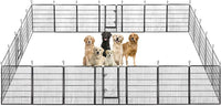 Metal Dog Playpen Fence With Door 24"/ 32" /40" Height 8/16/24/32 Panels