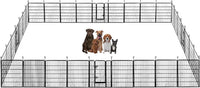 Metal Dog Playpen Fence With Door 24"/ 32" /40" Height 8/16/24/32 Panels