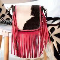 Genuine Leather Fringe Purse Western Crossbody Bag - Montana West