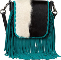 Genuine Leather Fringe Purse Western Crossbody Bag - Montana West