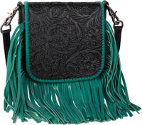 Genuine Leather Fringe Purse Western Crossbody Bag - Montana West