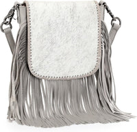 Genuine Leather Fringe Purse Western Crossbody Bag - Montana West