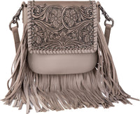 Genuine Leather Fringe Purse Western Crossbody Bag - Montana West