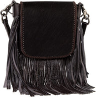Genuine Leather Fringe Purse Western Crossbody Bag - Montana West