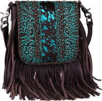 Genuine Leather Fringe Purse Western Crossbody Bag - Montana West