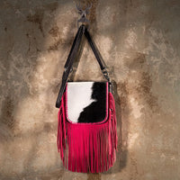 Genuine Leather Fringe Purse Western Crossbody Bag - Montana West