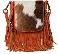 Genuine Leather Fringe Purse Western Crossbody Bag - Montana West