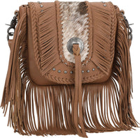 Genuine Leather Fringe Purse Western Crossbody Bag - Montana West