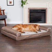 Orthopedic Dog Bed for Large Dogs W/ Removable Bolsters & Washable Cover