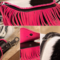 Genuine Leather Fringe Purse Western Crossbody Bag - Montana West