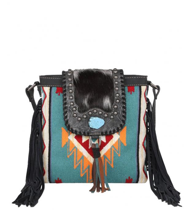Montana West Cowhide Aztec Crossbody Bag