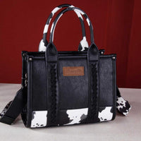 Wrangler Cow Pattern Tote Crossbody Bag