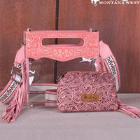 Montana West Clear Fringe Crossbody Bag