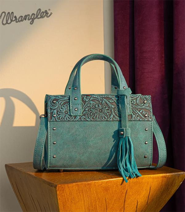 Wrangler Tooled Tote Crossbody Bag