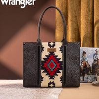 Wrangler Aztec Tooled Large Tote