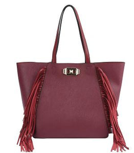 2 in 1 Fringed Tote Bag