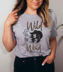 Wild As The Wind Western Tshirt