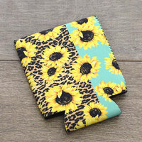 Sunflower & Turquoise Print Drink Sleeve