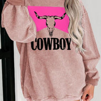 COWBOY Graphic Round Neck Sweatshirt