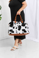 Animal Print Plush Weekender Bag
