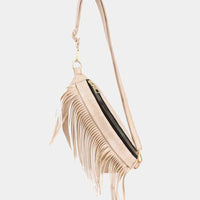 Fringed PU Leather Sling Bag