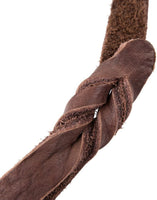 Genuine Leather Braided Brown Dog Leash
