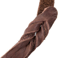 Genuine Leather Braided Brown Dog Leash