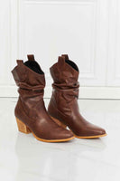 MMShoes Better in Texas Scrunch Cowboy Boots in Brown
