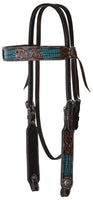 Circle Y Distressed Gator Browband Headstall