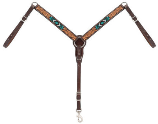 PONY Turquoise Cross Two Toned Breast Collar
