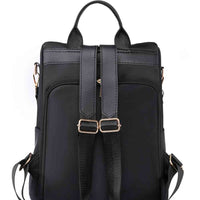 Zipper Pocket Beaded Backpack