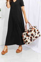 Animal Print Plush Weekender Bag
